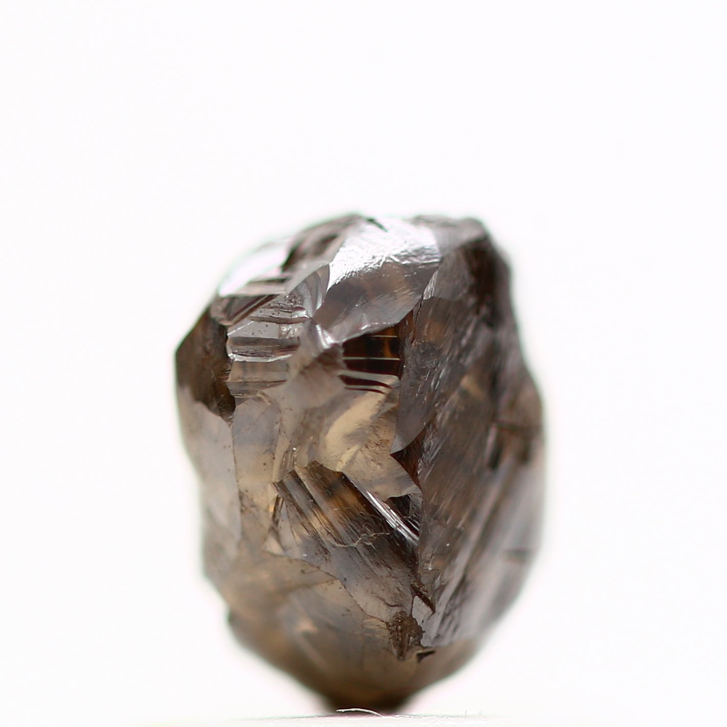 Natural Rough Crystal Raw Fancy Brown Uncut Diamond 1.31 Carat Design Rough Diamond Engagement Ring